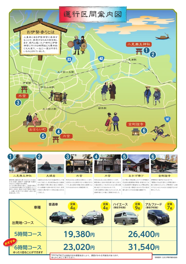 タクシーで巡る伊勢・志摩　江戸時代のお伊勢参り　ポスター　裏