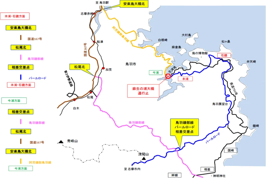 位置図および迂回路